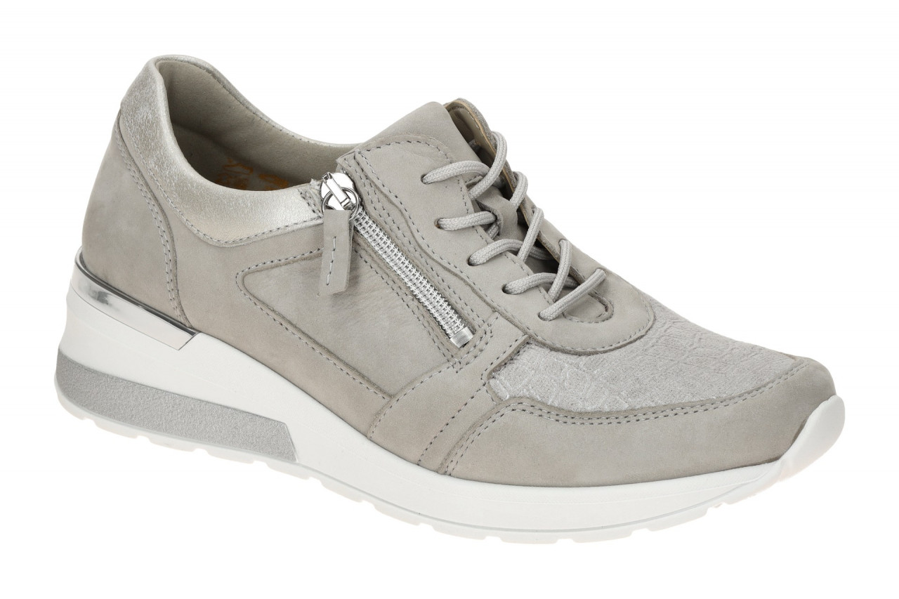 Waldl?ufer 939H01 H-CLARA Damenschuhe grau/silber bequeme Schn?r-Halbschuhe