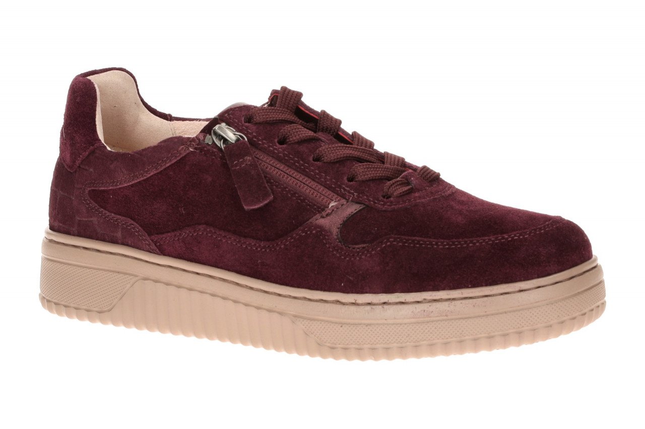 Gabor 6016.01 - Dunkelrote Damenschuhe Halbschuhe Sneaker - Mulberry-Laufsohle