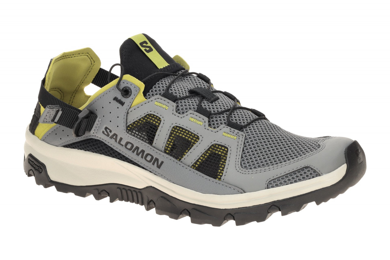 Salomon 492277 Techamphibian Herrenschuhe grau castlerock/willow/black, wasse...