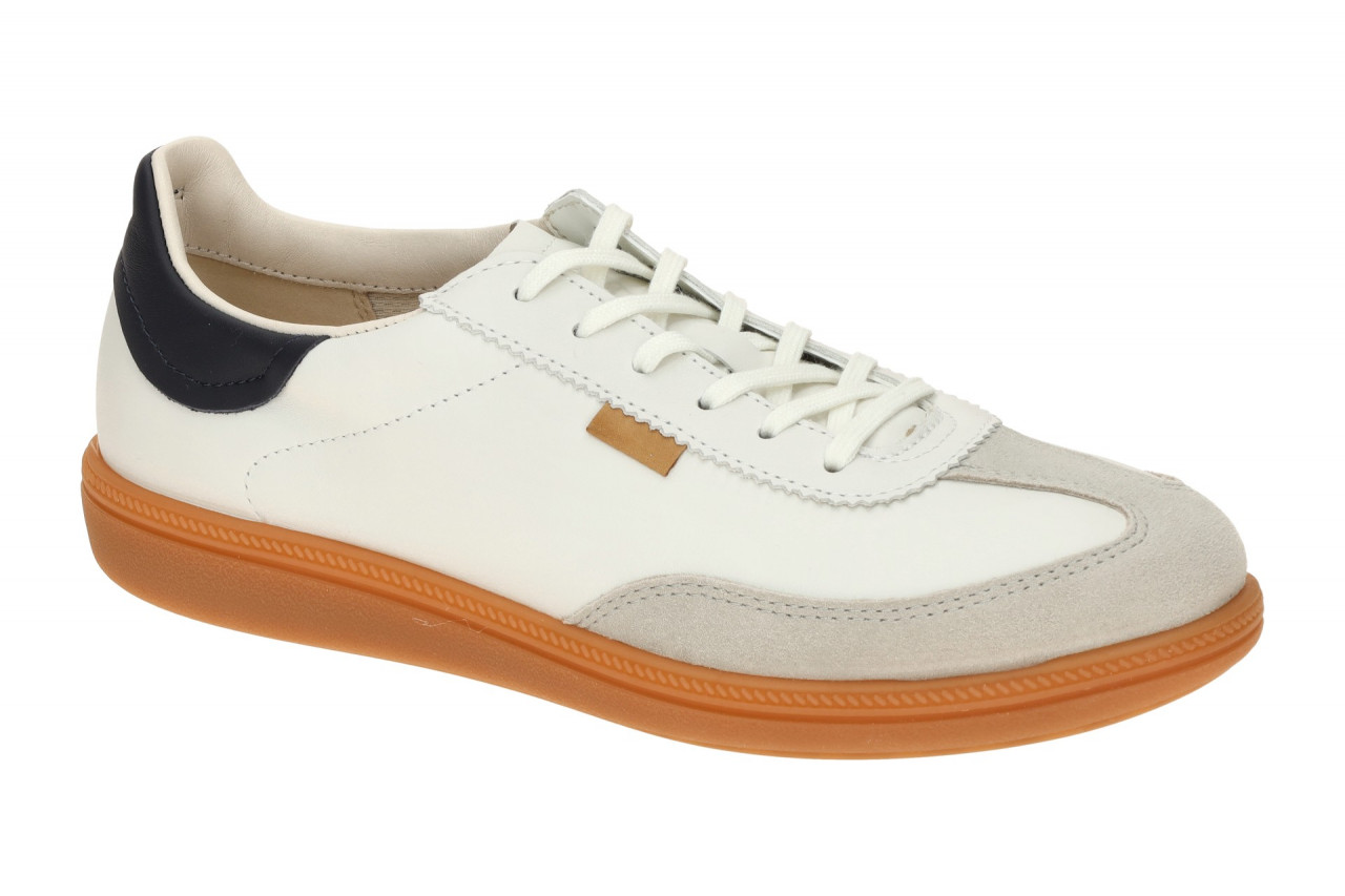 Ecco 235813 SOFT 11 WOMEN?s Retro Sneaker in Wei? - gravel/white/marine