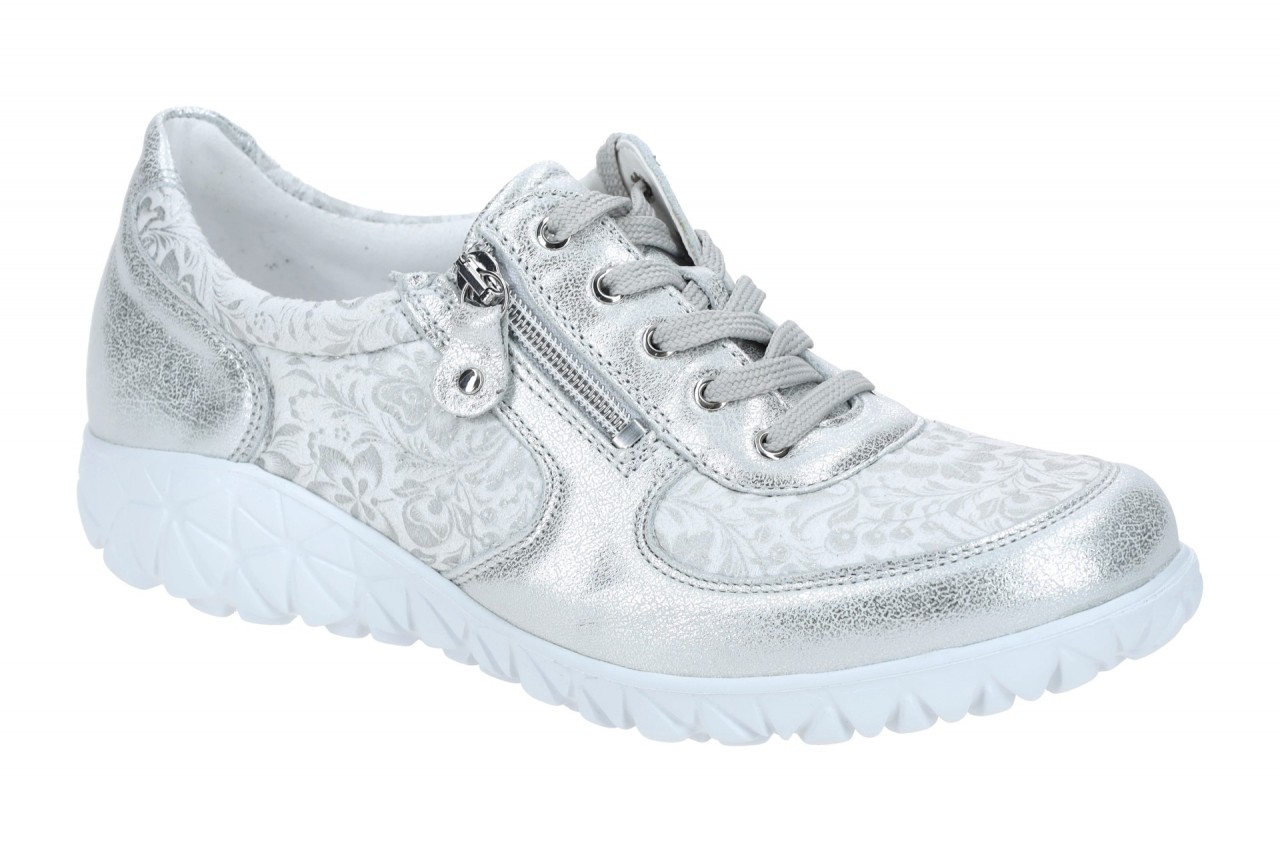 Waldl?ufer H89001 213 989 Damenschuhe HAVY SOFT silber grau metallic + wei?, ...