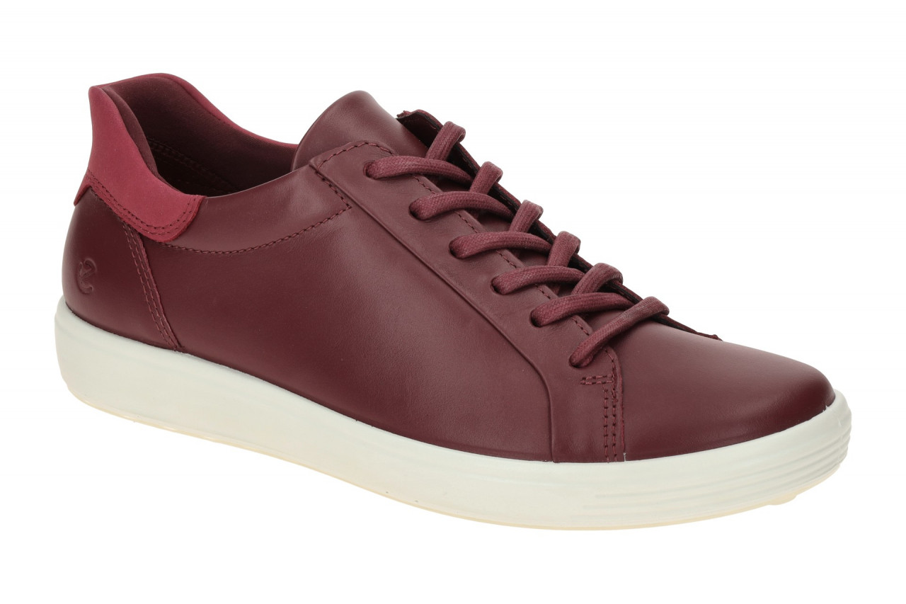 Ecco SOFT 7 EASY SLIP LACE 47084361331 bordo - sportliche Halbschuhe f?r Damen