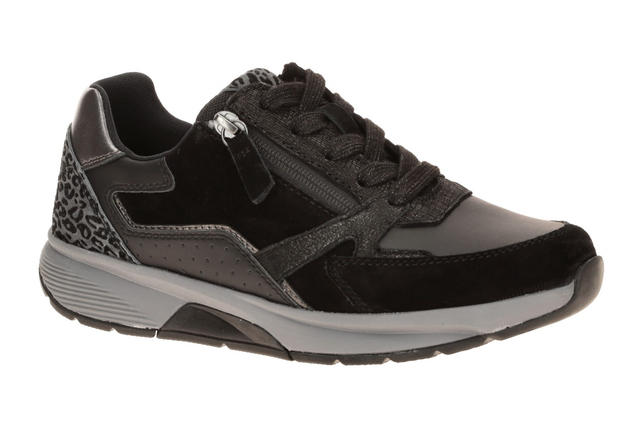 Gabor 0106.01.001 ROLLINGSOFT Damen Halbschuhe Sneaker schwarz black/anthrazi...