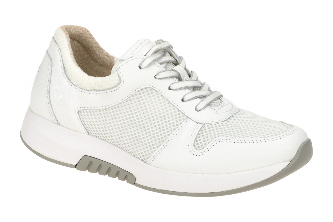 Gabor 86.946.50 ROLLINGSOFT Damen Halbschuhe Wei?/Grau Bequem Gummisohle
