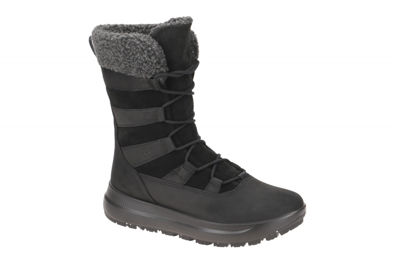 Ecco 42021351052 SOLICE Damen Winterstiefeletten schwarz Wasserdicht, Warmfutter