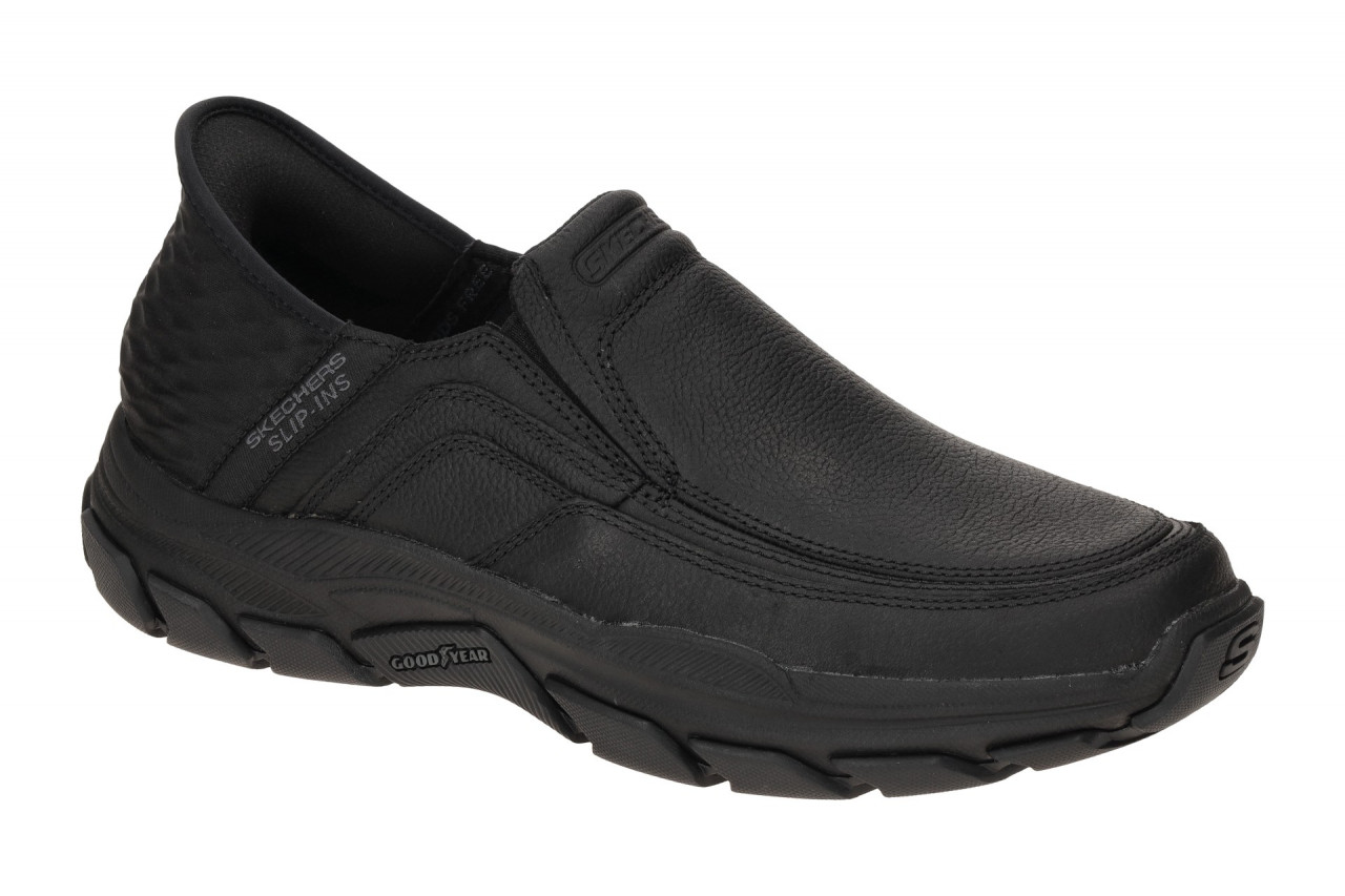 Skechers RESPECTED 204810 BBK schwarz - Slipper f?r Herren