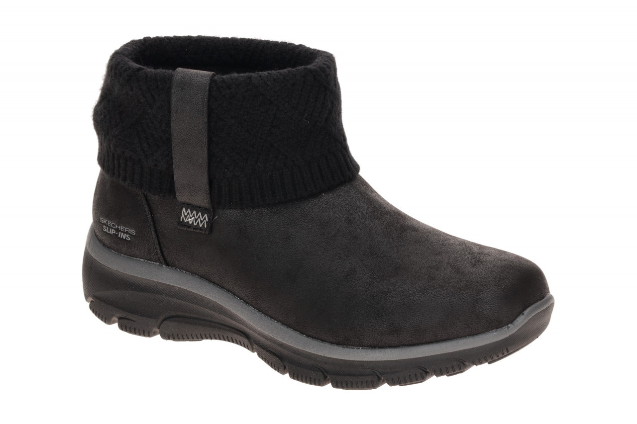 Skechers 168193 BLK Damen Stiefeletten Schwarz bequem HANDS FREE Schlupf Boots