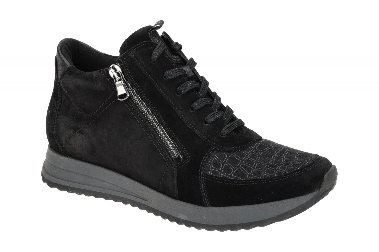 Waldl?ufer 752H80 H-VICKY Damenschuhe Schwarz Orthotritt-Sneaker