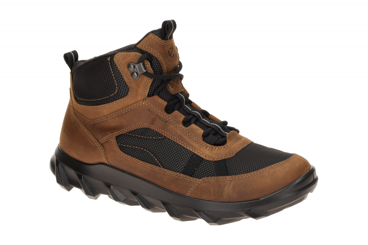 Ecco 82037450371 MX MEN ANKLE BOOT WP Herrenstiefelette braun/schwarz wasserd...