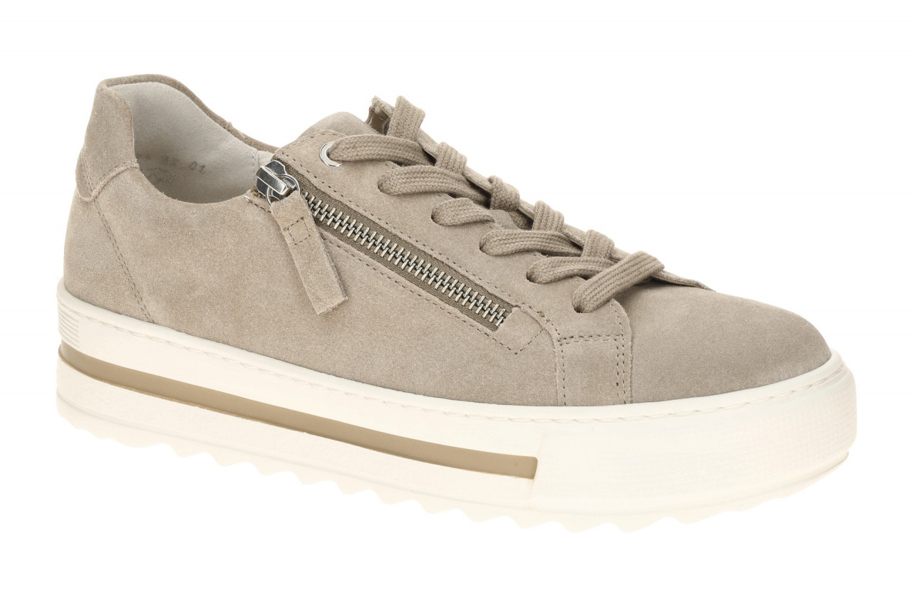 Gabor 86.498 Grau Silk Sneaker Damen Halbschuhe W. Fu?bett PU Sohle flexibel