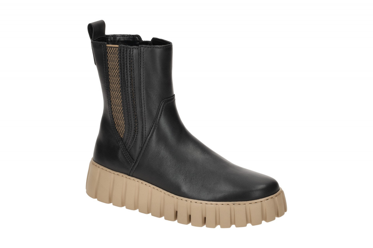 Gabor 76.781 Damen Stiefeletten schwarz/beige Wedge Keilabsatz - bequem & fle...