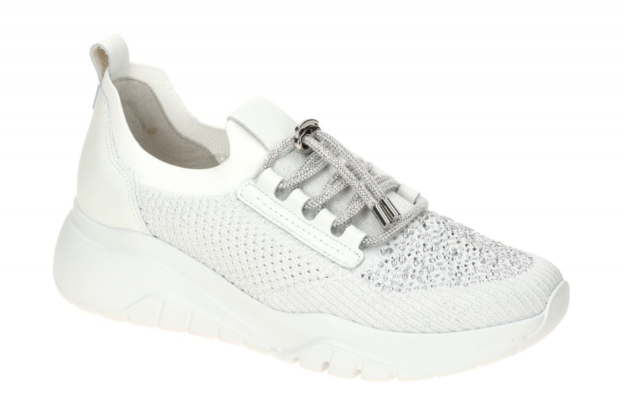 Gabor 63.455 - Damen Slipper Wei? Glitter, Leder Textil Futter, Keilabsatz 2cm