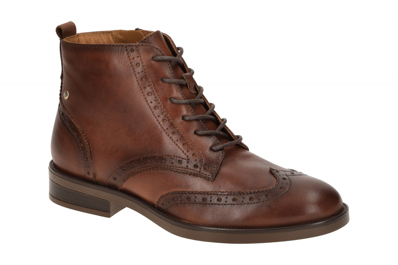 Pikolinos Damen Stiefeletten W3C-8856 cognac PUERTOLLANO Budapester Braun Ech...