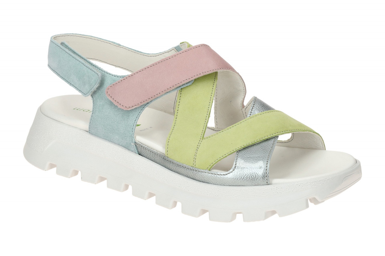 Waldl?ufer 730004 Damen Sandalen Gr?n H-NELE Klettverschluss Flexible Laufsohle