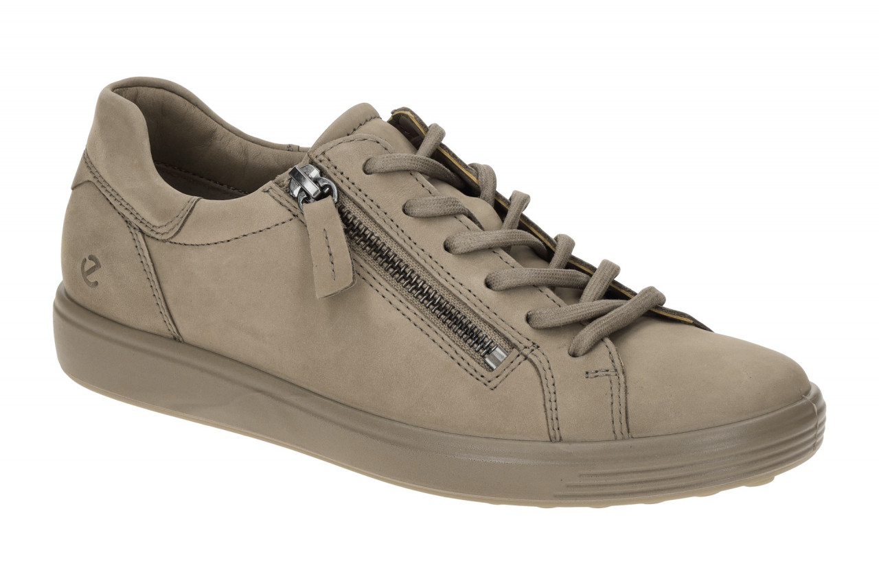 Ecco 490553 Soft 7 Side Zip Women Damenschuhe Taupe-Braun Nubuck