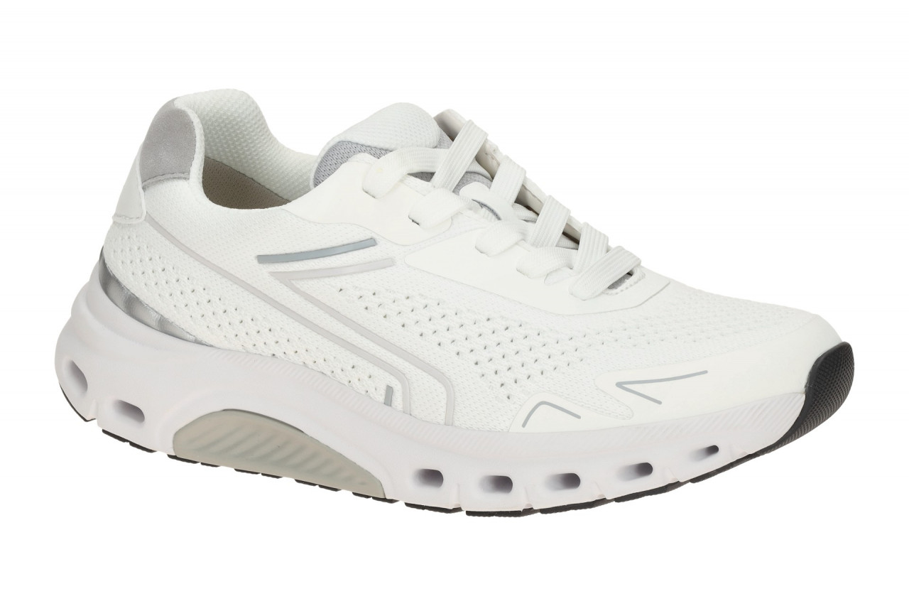 Gabor 86.984.20 ROLLINGSOFT Damen Sneaker Wei?/Grau atmungsaktiv & leicht