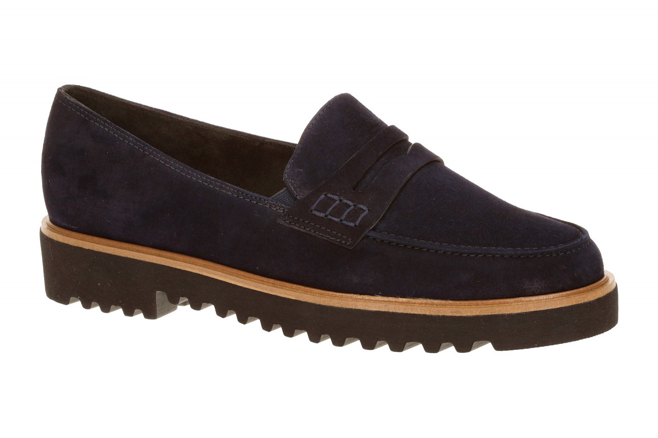 Paul Green Damen Slipper 2694-133 blau Echtleder Super Soft Plateau Blockabsatz
