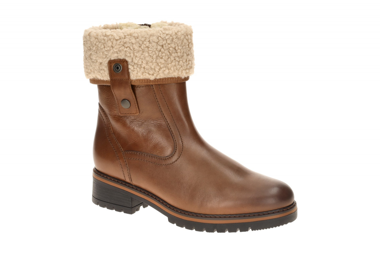 Gabor 72.770 Damen Stiefeletten Braun Camel Effekt - Echtleder, Warmfutter