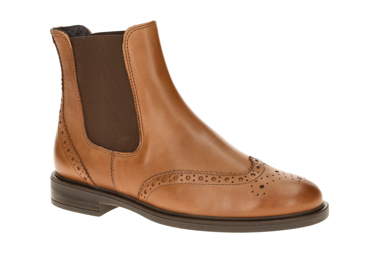 Paul Green Damen Stiefeletten 8070-050 PG 8070 Braun Cognac Budapester Blocka...