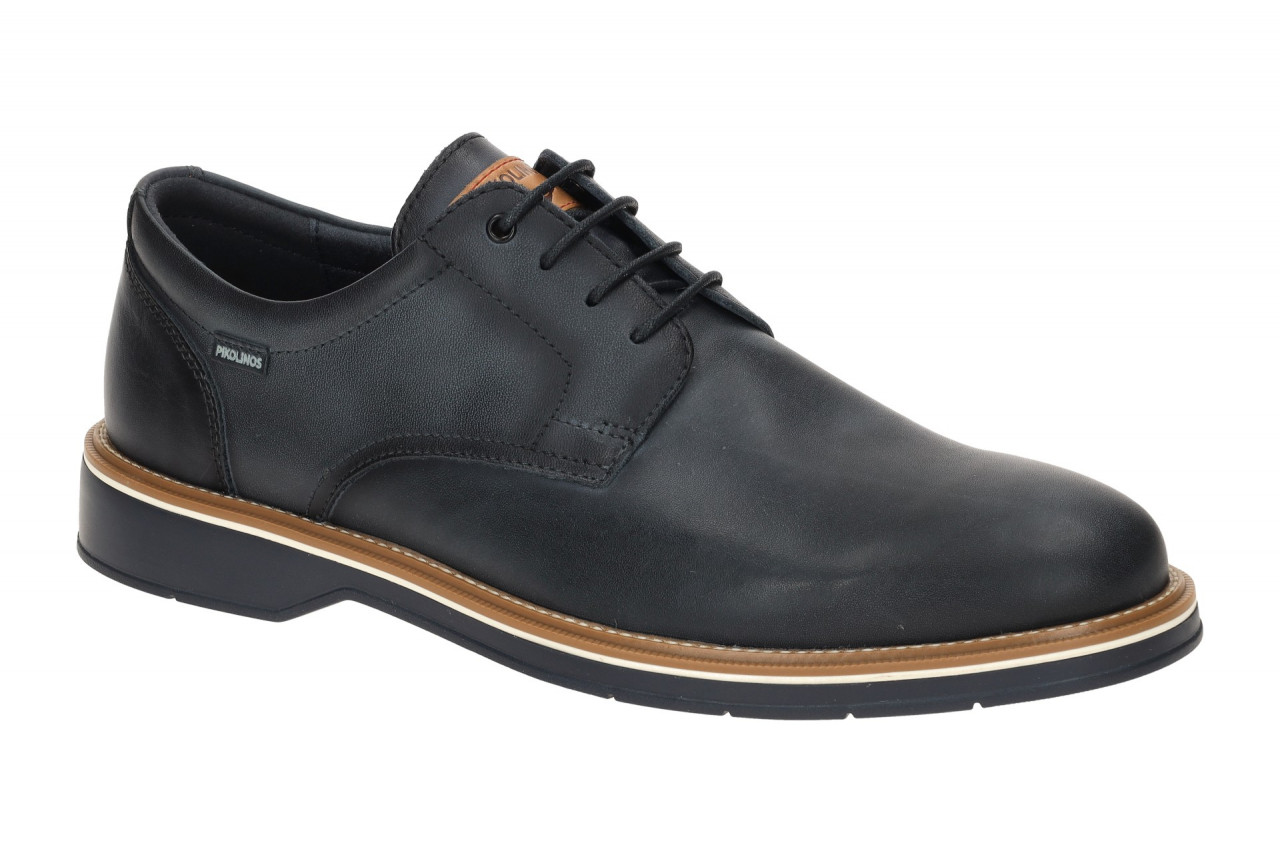 Pikolinos M6W-4311 blue Herren Halbschuhe Echtleder blau & braun Blockabsatz ...