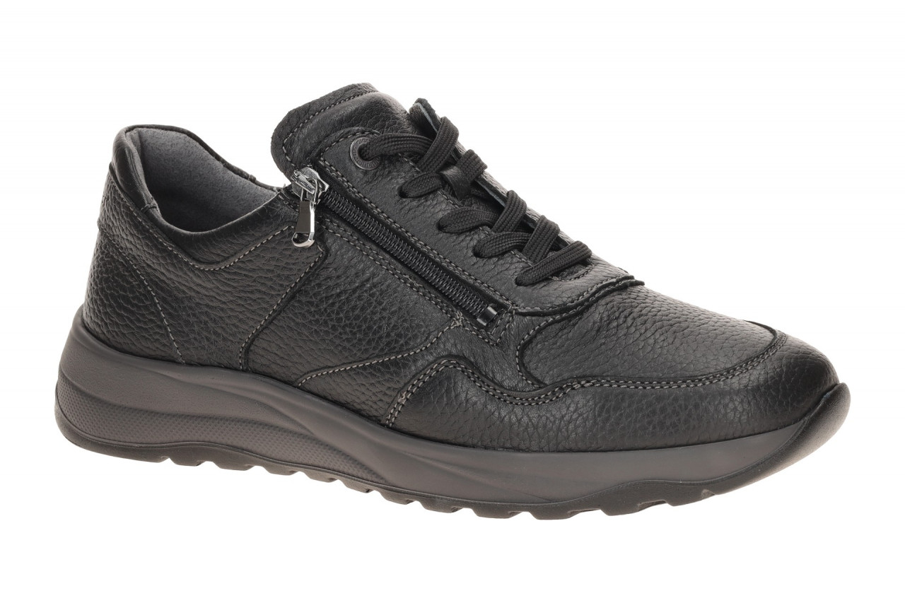 Waldl?ufer 662002 K-JOHN Herrenschuhe bequeme Schn?r Halbschuhe Schwarz Echtl...