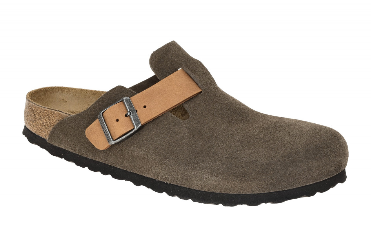 Birkenstock BOSTON BS 1029193 grau - bequeme Pantoletten f?r Herren