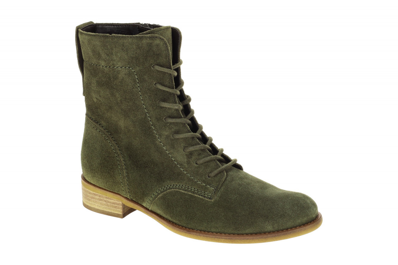 Gabor 71.646 Damen Stiefeletten oliv gr?n elegante Schuhe mit Blockabsatz
