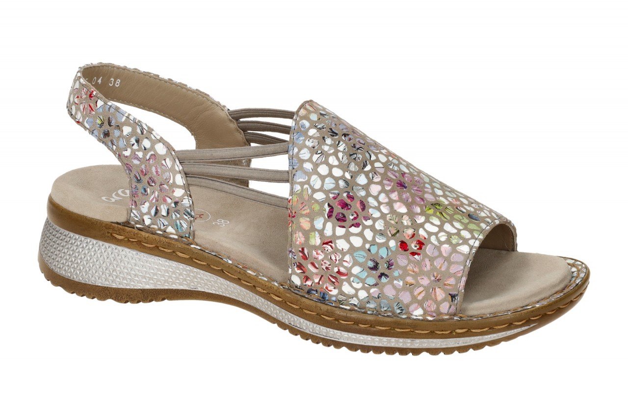 ara 12-29005 04 Damen Sandale Hawaii 2.0 Grau Sasso Rauhleder Keilabsatz