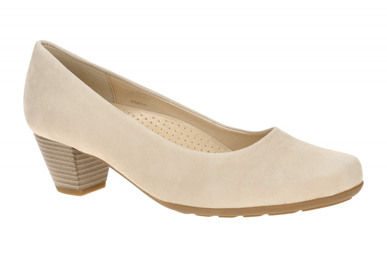 Gabor 3027.01.004 Beige Powder Pumps Damen Echtleder Komfort Fu?bett