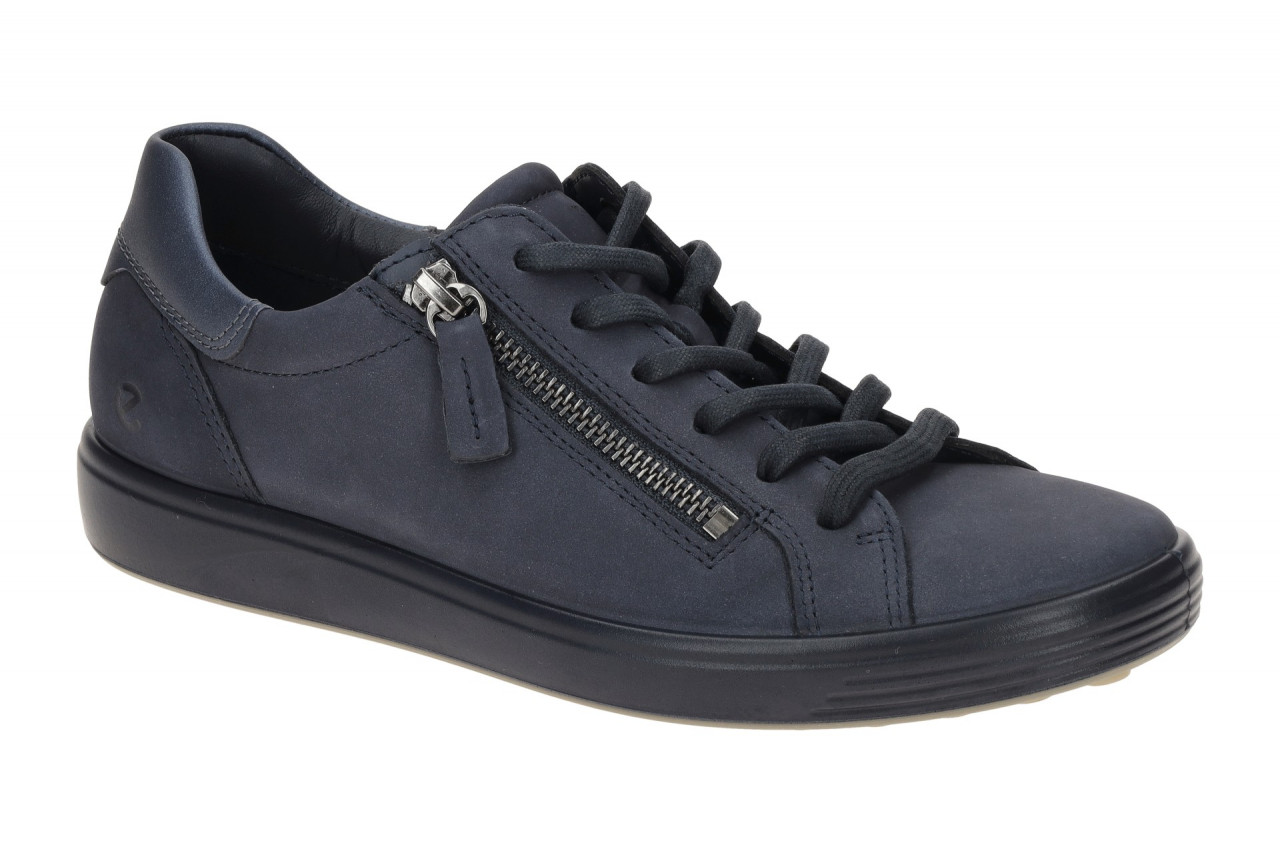 Ecco 490553 - SOFT 7 SIDE ZIP WOMEN, Damenschuhe marine/graystone, Echtleder/...