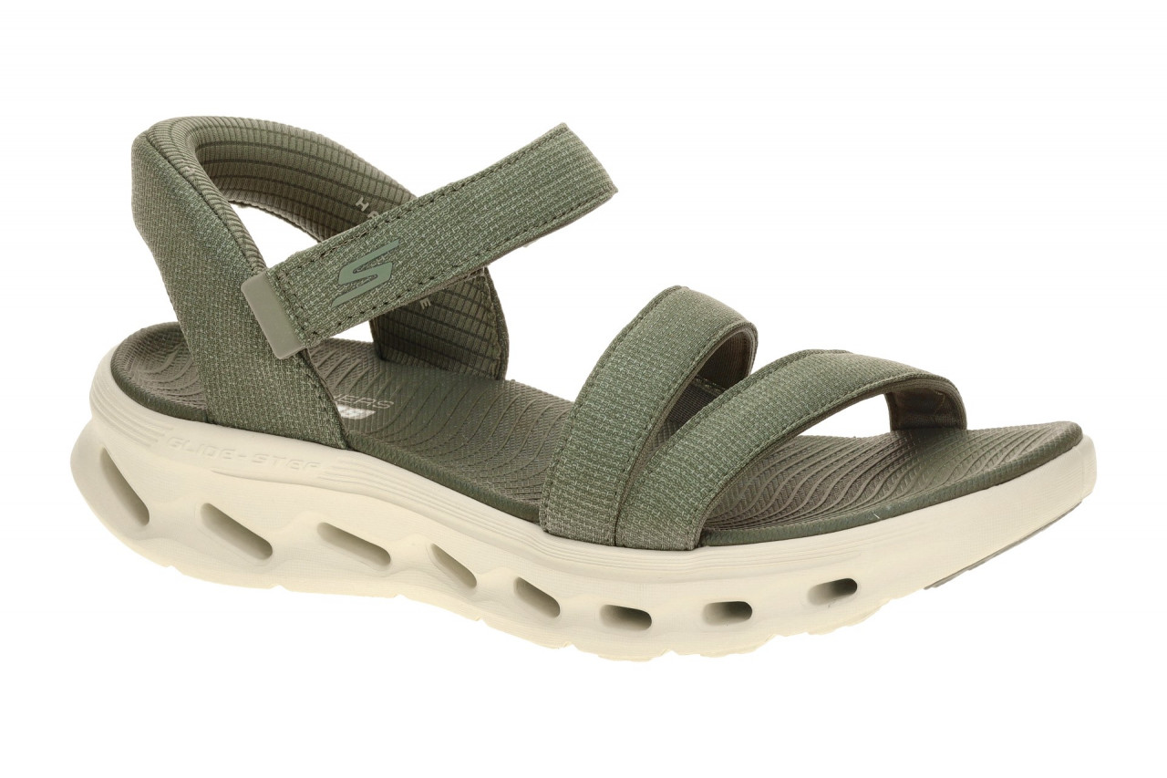 Skechers 141269 OLV Damen Sandale - GO WALK GLIDE STEP 2.0 - Dunkelgr?n + Olive