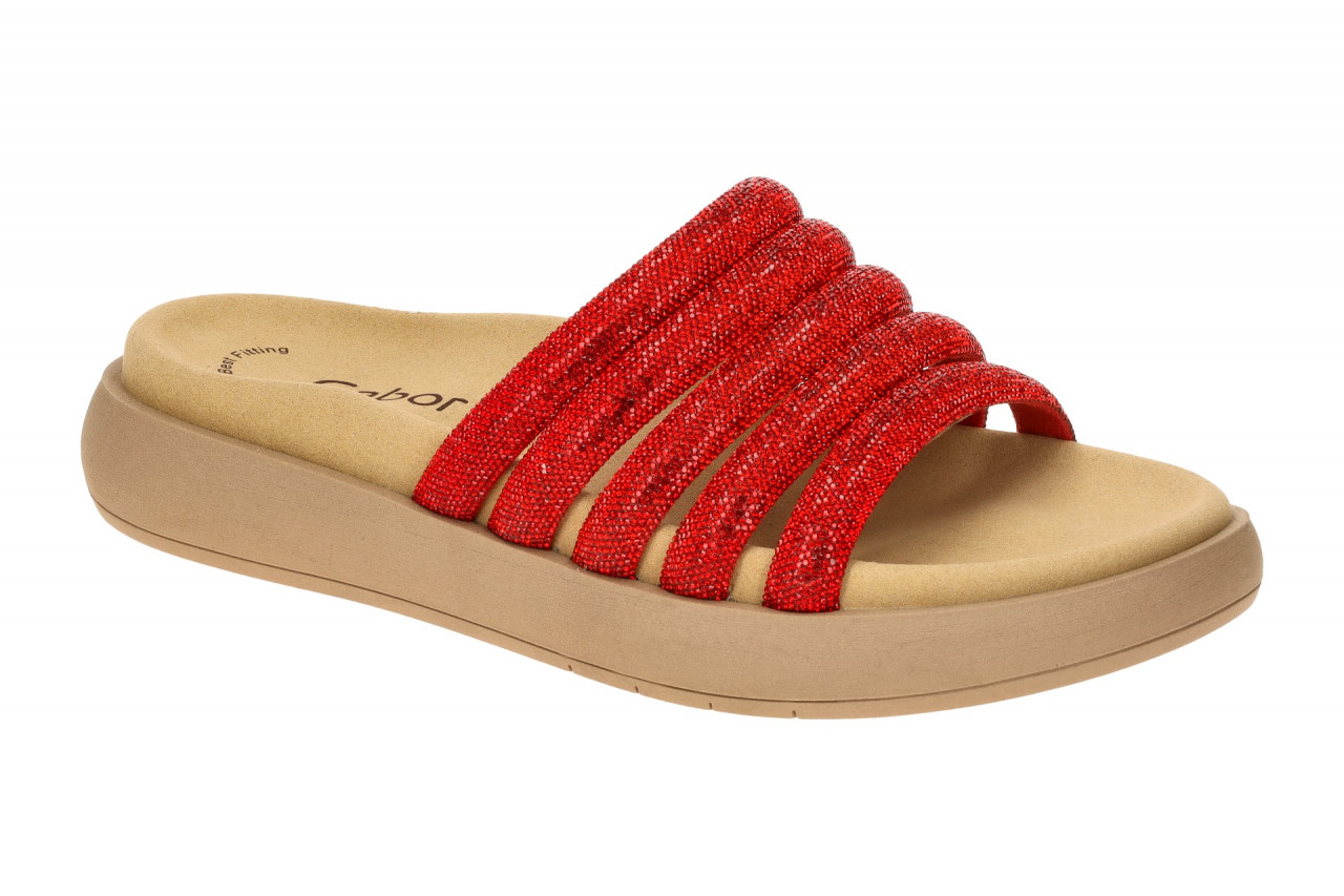 Gabor 63.752.85 rot - bequeme Pantolette f?r Damen