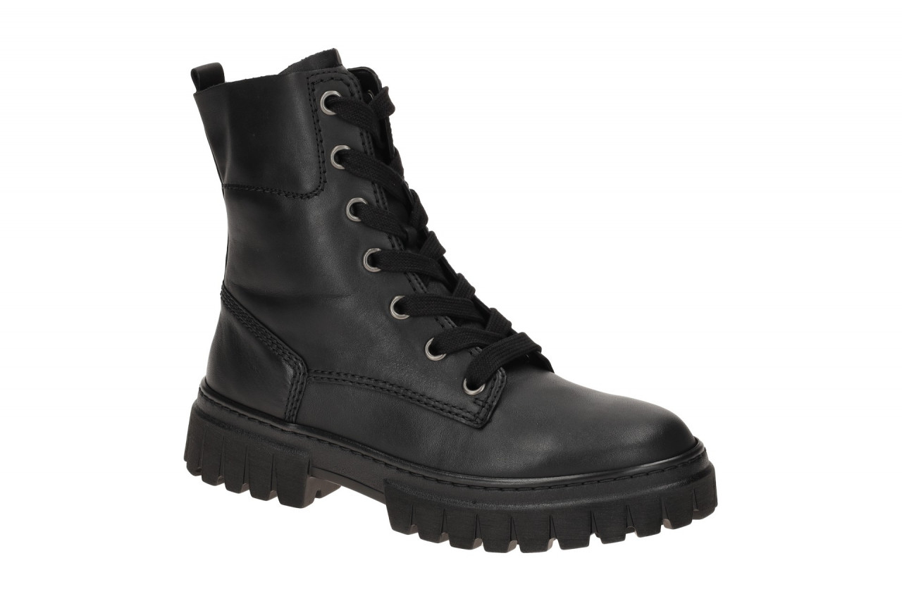 Gabor 72.525.57 Damen Stiefeletten York Schwarz - bequeme Lace Up Boots