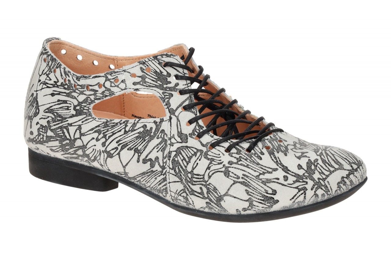 Think 000565 GUAD2 Damenschuhe elegante Schn?r-Halbschuhe Grau bianco/kombi