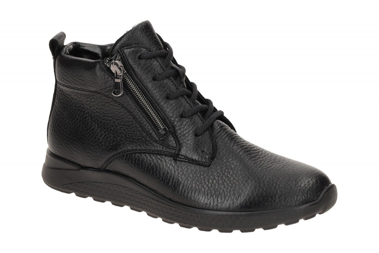 Waldl?ufer 778807 Damen Stiefeletten Schwarz H-ALINA Weit-Schuh Leder Filz Fu...