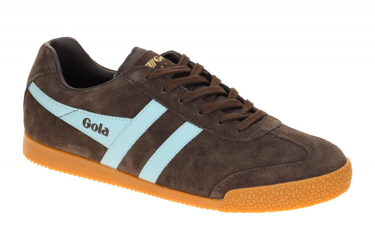 Gola Herren Sneaker CMA192TE HARRIER dunkelbraun/hellblau, Echtleder, Gummisohle