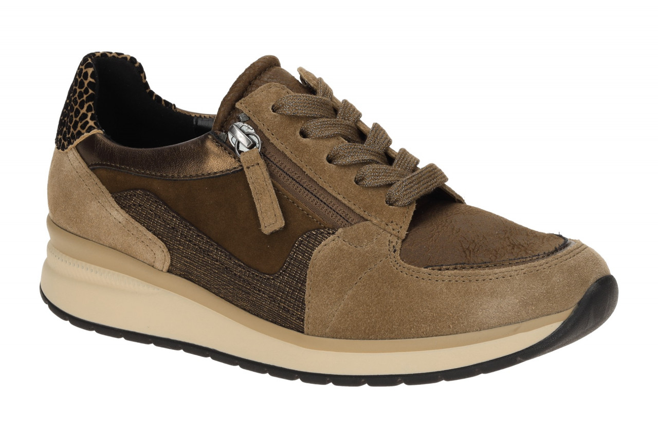 Gabor 76.307.61 - Damen Schn?r-Halbschuhe in Braun Espresso/Kupfer, bequem un...