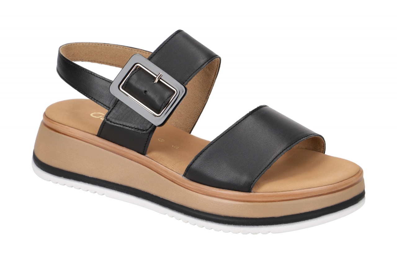 Gabor 62.744.57 schwarz - Riemchen Sandale f?r Damen