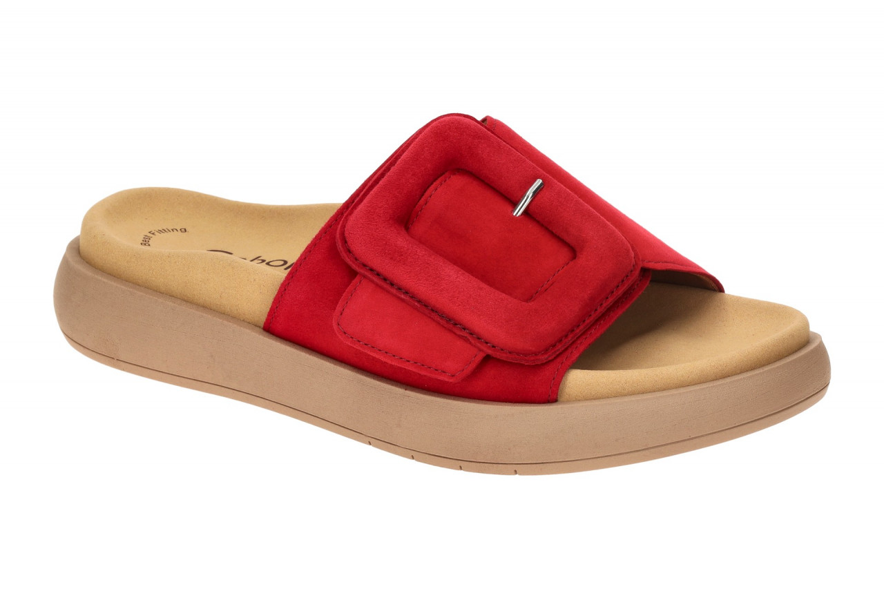 Gabor 63.751.15 rot - bequeme Pantolette f?r Damen