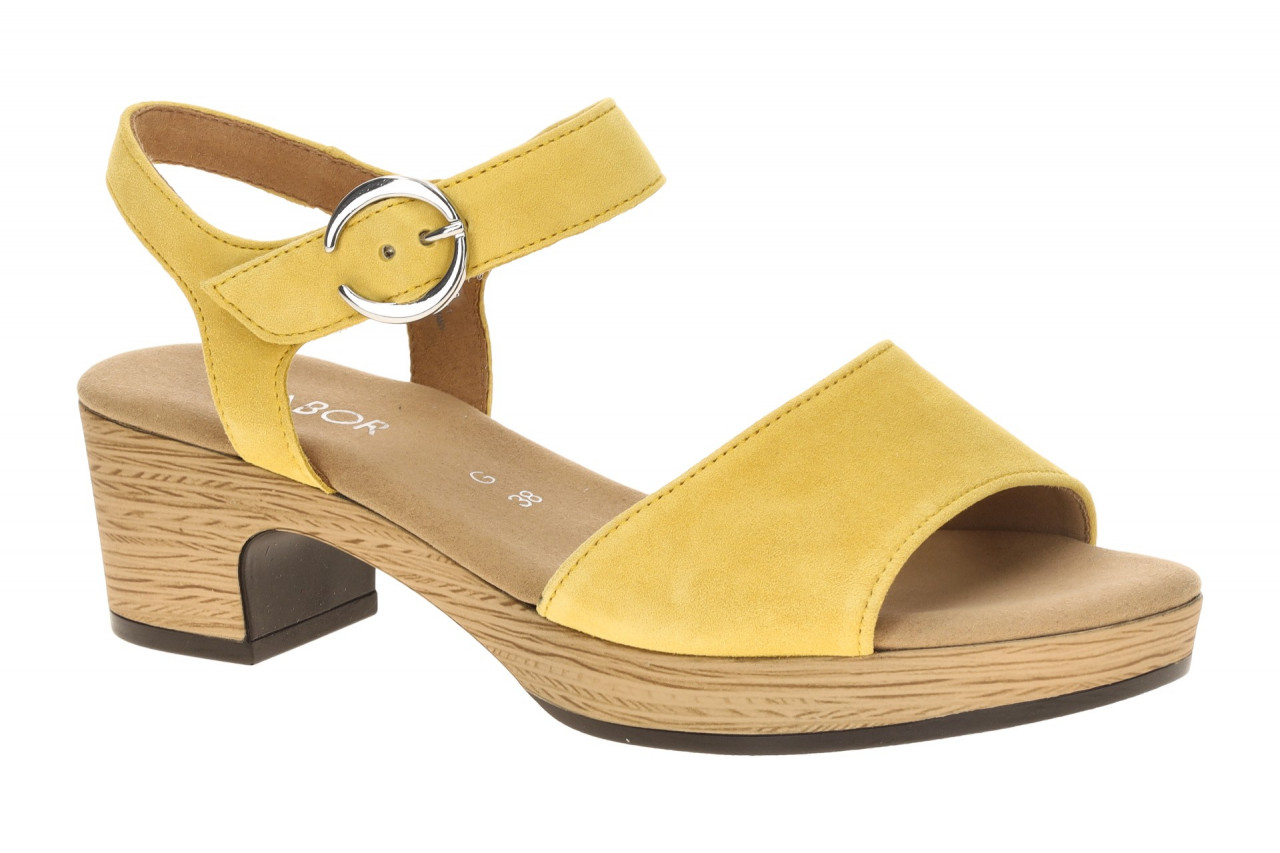 Gabor Damen Sandalette 82.071.32 Gelb Dark-Sole Plateau Sandalen