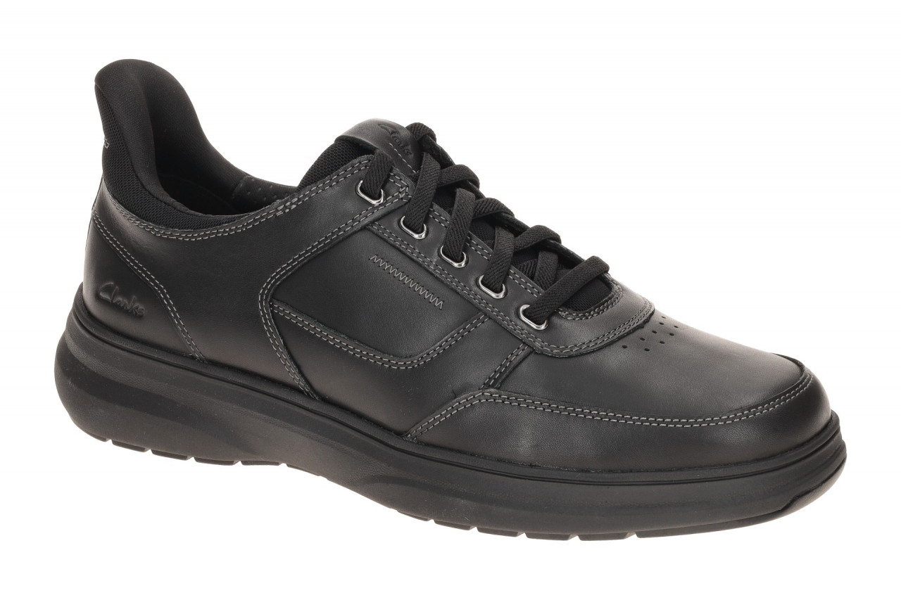 Clarks 26184415 7 MULLAN EASY Herren Slipper Schwarz Leder bequem