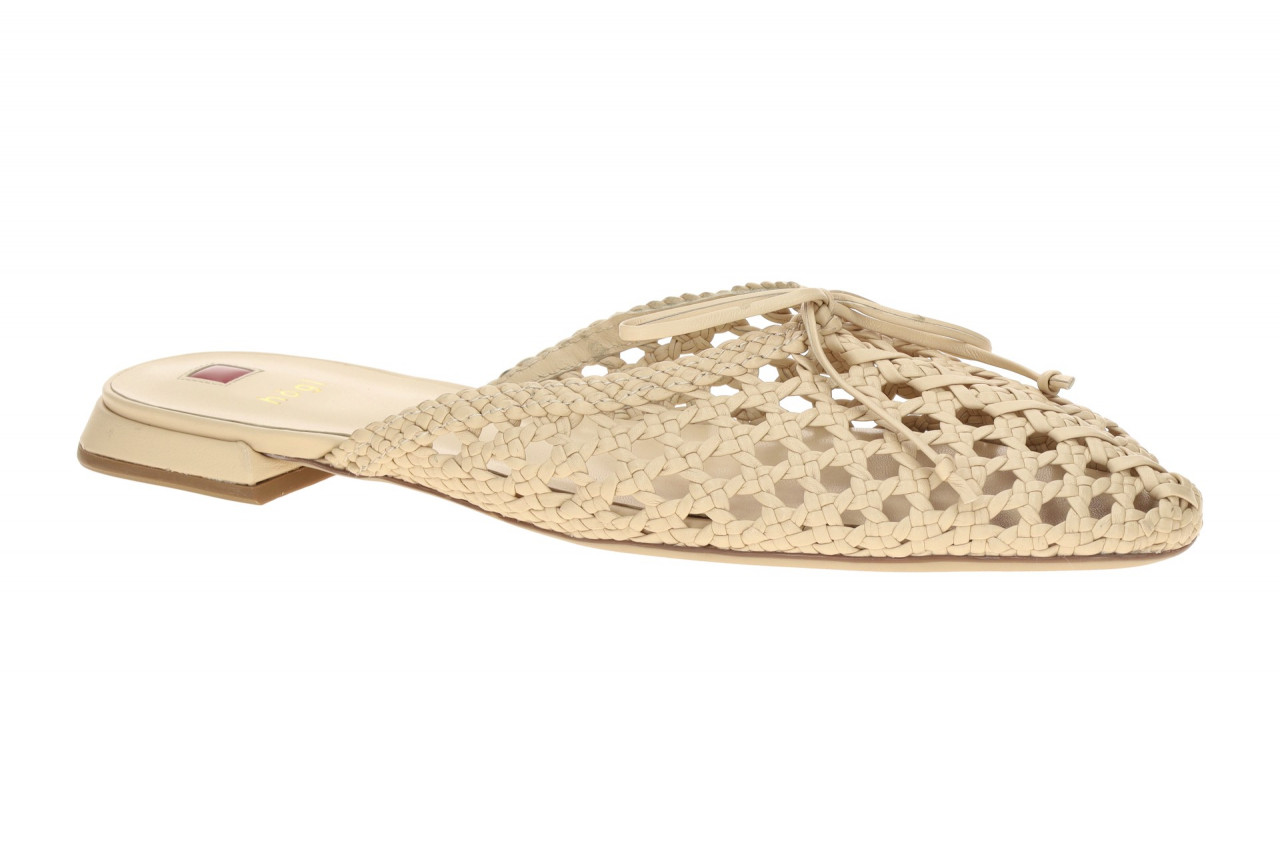 H?gl 1-10 0960 1300 GINA Damen Pantoletten beige Echtleder Fu?bett Blockabsatz