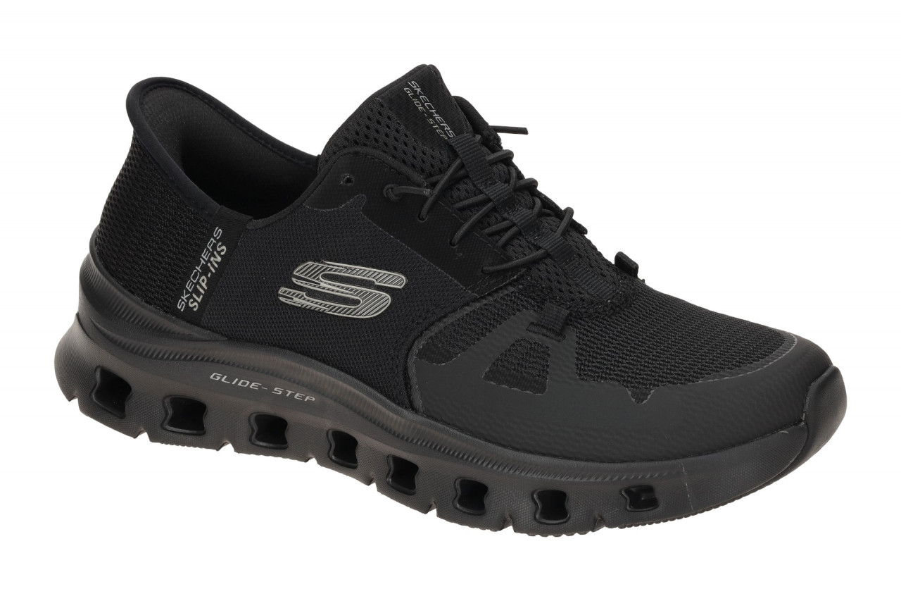 Skechers GLIDE STEP 150420 BBK schwarz - sportliche Slipper f?r Damen