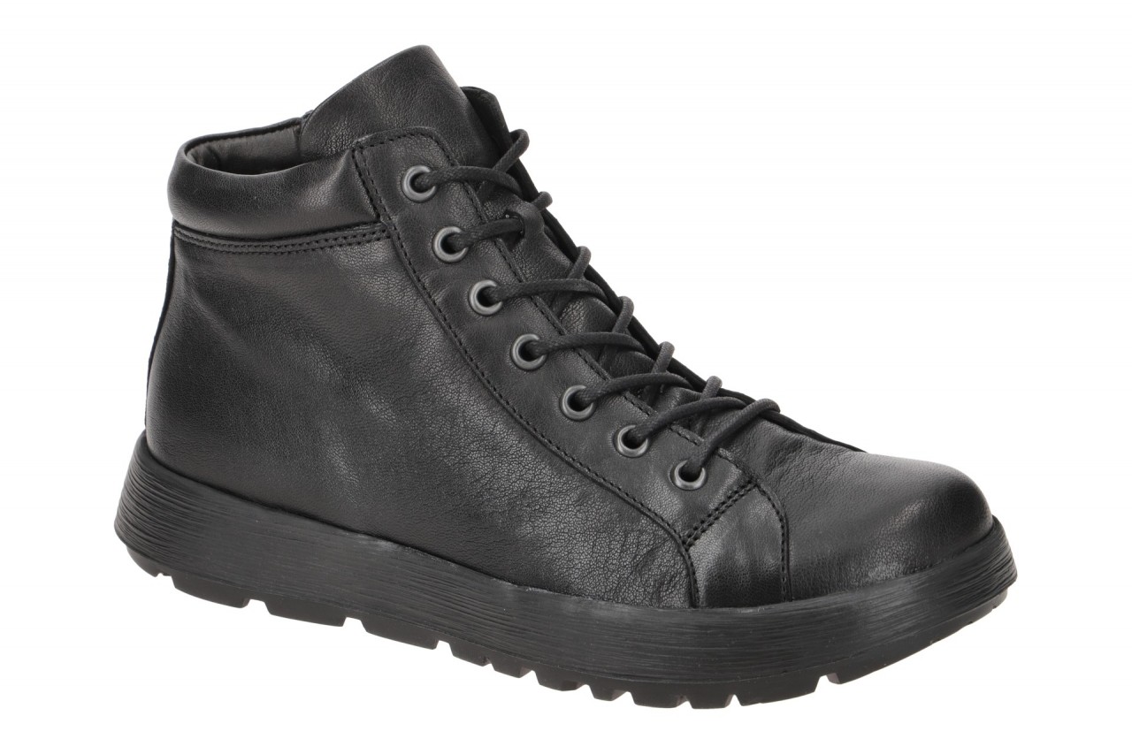 Think 747 Damen Stiefelette COMODA Schwarz Echtleder Bequem Wechselfu?bett