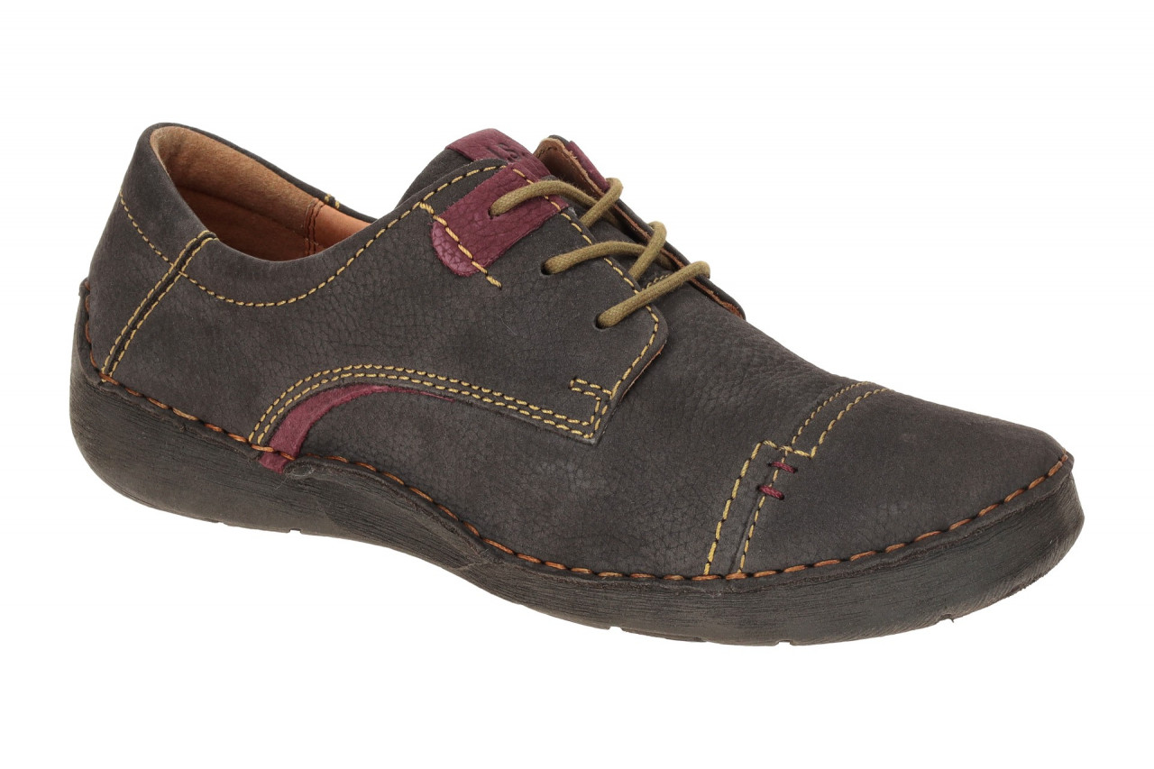 Josef Seibel Damenschuhe FERGEY 41 59641 Grau Titan Kombi Bequeme Halbschuhe