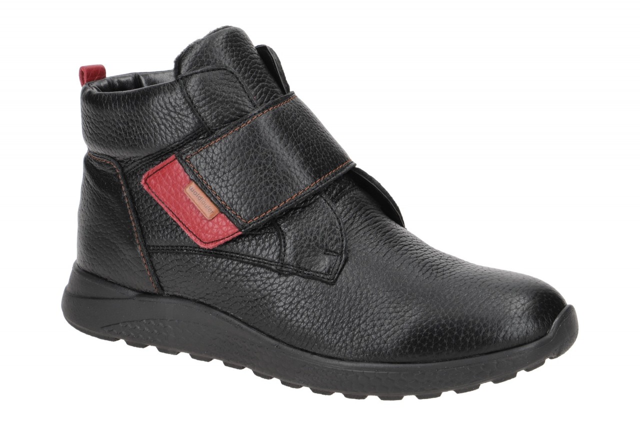 Waldl?ufer Damen Stiefeletten 778802 schwarz/rubin bequem mit recycelter Lauf...