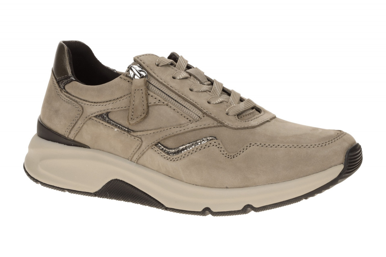 Gabor 0103.01.004 ROLLINGSOFT Damenschuhe grau fango/bronce Sneaker