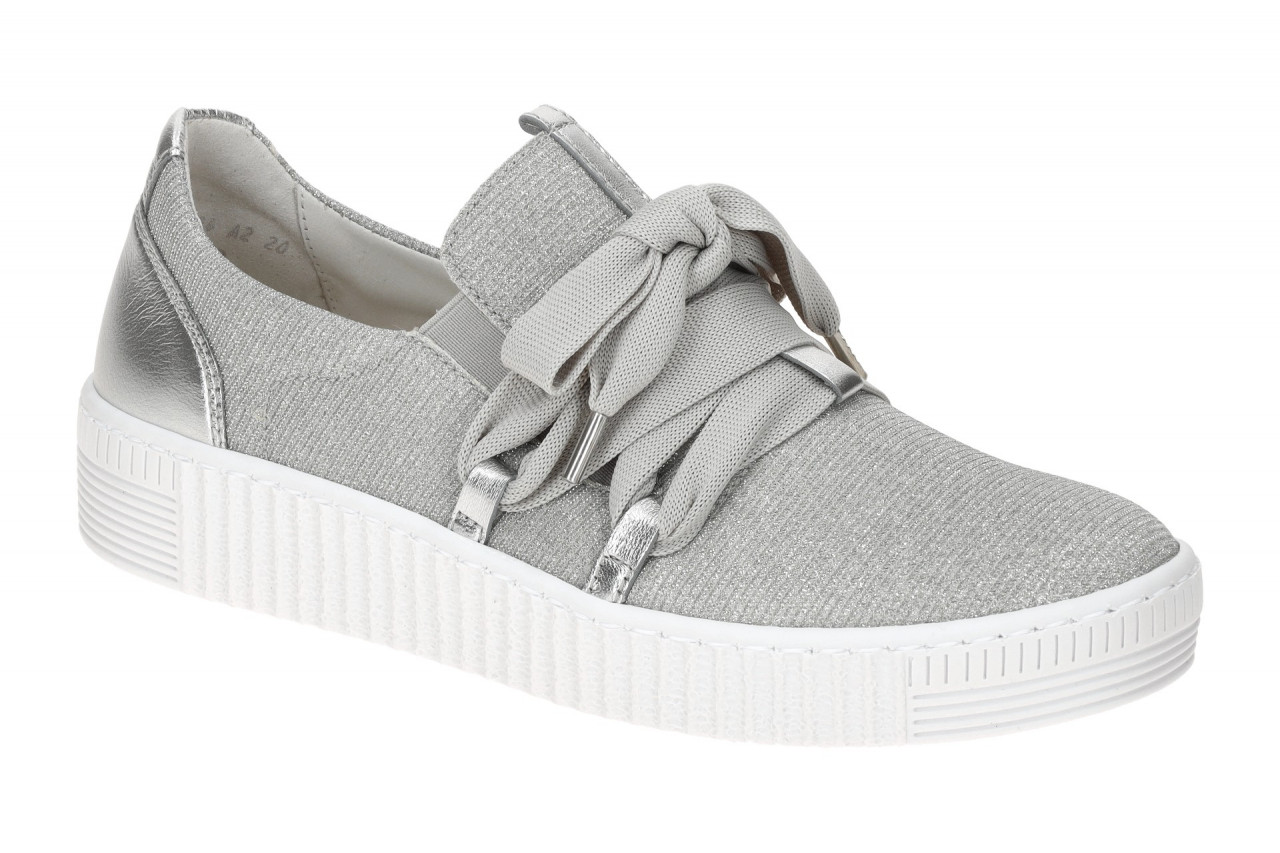 Gabor 83.333.61 - Silber Slipper Damen Schuhe mit Echtleder Komfort Fu?bett