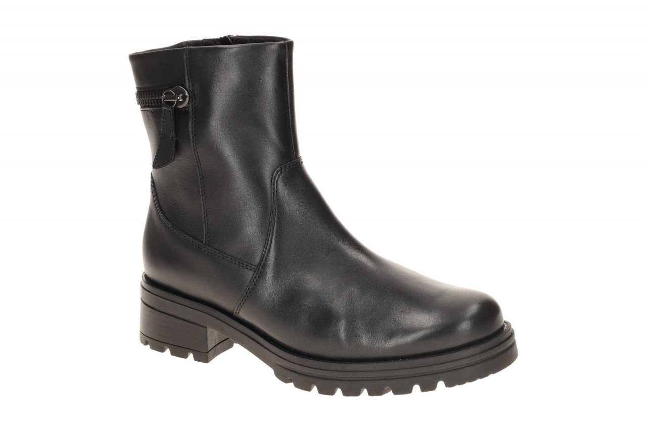 Gabor 72.780 Damen Stiefeletten schwarz - elegante, wadenhohe Echtleder Stiefel