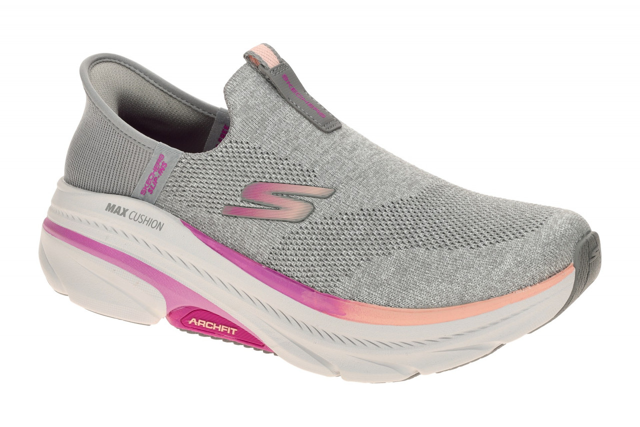 Skechers MAX CUSHIONING ARCH FIT 2.0 128945 GYPK grau - sportliche Slipper f?...